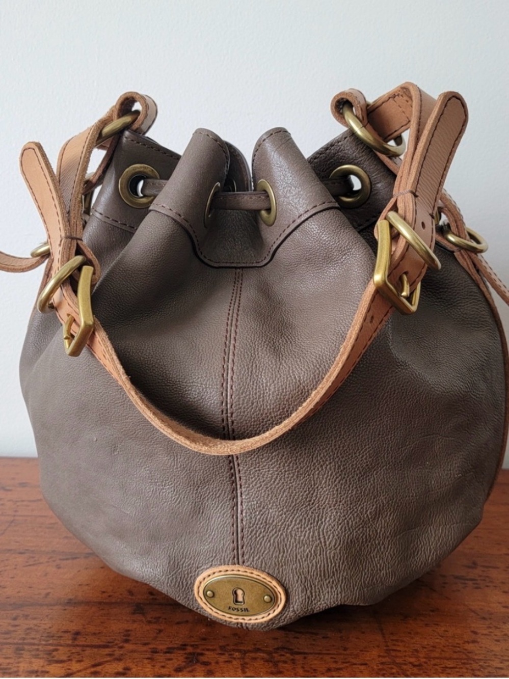 Vintage Fossil Bucket Bag